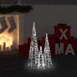 vidaXL Set akrilnih ukrasnih LED stožaca hladno bijeli 30/45/60 cm cijene