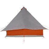 Tipi šator s krovom Siva i narančasta 358 x 296 x 258 cm taft | shoptok.hr
