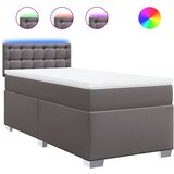  s oprugama i madracem sivi 80 x 200 cm od umjetne kože | shoptok.hr