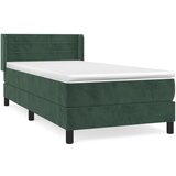 The Living Store Box spring postelja z vzmetnico temno zelena 80x200 cm žamet - Box Spring Postelja, (21493435) | Shoptok.si