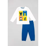 Zippy Dječja pamučna pidžama boja: tamno plava, s uzorkom