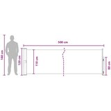  Zložljivo stransko senčilo Taupe 500 x 117 cm Poliester, (5000247942) | Shoptok.si