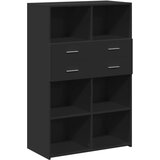 Furnova Visoka omara črna 80x42,5x124 cm inženirski les, (21955258) | Shoptok.si