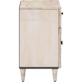  Posteljna omarica Bela 50 x 33 x 60 cm Masiven les manga, (5000210726) | Shoptok.si