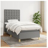  S oprugama i madracem tamnosivi 90x200 cm od tkanine | shoptok.hr