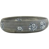 vidaXL Nadpultni umivalnik siv ovalen 59x40x15 cm keramika, (21669637) | Shoptok.si