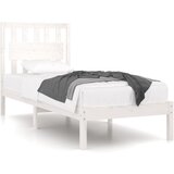 Maison Chic Posteljni okvir - Enojna postelja - Postelja za odrasle bel iz trdne borovine 90x190 cm-J6303, (21772887) | Shoptok.si