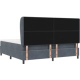 vidaXL Box Spring postelja z vzmetnico temno siva 200x200 cm žamet | Shoptok.si