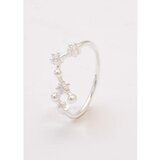 Fenzy srebrn prstan z okrasnimi diamanti, Art494 - bik, srebrna barva | Shoptok.si