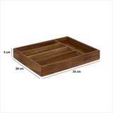 Five DRŽAČ PRIBORA ZA JELO TIDY SMART 26X35 CM, AKACIJA | shoptok.hr