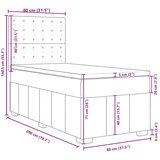 vidaXL Krevet s oprugama i madracem tamnosmeđi 80x200 cm od tkanine | shoptok.hr