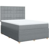  Krevet box spring s madracem svjetlosivi 140x200 cm od tkanine | shoptok.hr