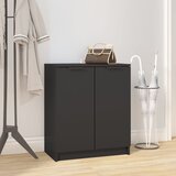 vidaXL Omarica za čevlje črna 59x35x70 cm inženirski les Cene