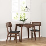 vidaXL Jedilni stoli z blazinami 2 kosa Brown Solid Wood Rubber Cene