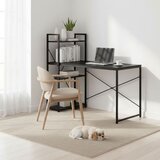 ModernHome uredski stol 120 × 60 cm s policom i 3 police – crni | shoptok.hr