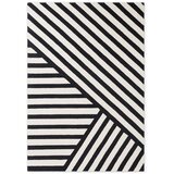 Elle Decoration Črno-bela ročno tkana volnena preproga 200x290 cm Stryve Noir – Cene