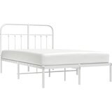  Metalni okvir za krevet s uzglavljem bijeli 120 x 190 cm | Eponuda.ba