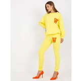 Fashion Hunters Yellow two-piece sweatshirt set with pants