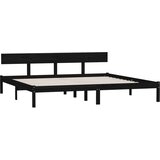  Okvir za krevet od borovine crni 180 x 200 cm bračni | shoptok.hr