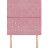 vidaXL vzglavje s kristalnimi gumbi tufirano roza 80 cm žamet, vzglavje s kristalnimi gumbi tufirano roza 160 cm žamet, (22080665) | Shoptok.si