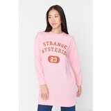 Trendyol Light Pink Printed Knitted Sweatshirt | shoptok.hr