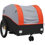 Prikolica za bicikl crno-narančasta 30 kg željezna | shoptok.hr