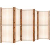 vidaXL Sobna pregrada s 5 panela krem bijela 350 x 180 cm | shoptok.hr