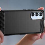Techsuit Carbon Silicone ovitek za Samsung Galaxy A54 5G – črn | Shoptok.si