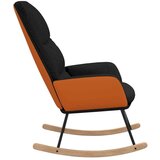  Stolica za ljuljanje od tkanine crna | shoptok.hr
