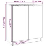 Ormarić za cipele dimljeni hrast 59x35x70 cm konstruirano drvo | shoptok.hr