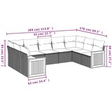  Vrtni set od 9 dijelova s jastucima, crni poliratan | shoptok.hr