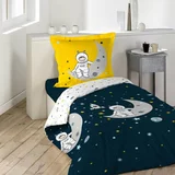 Douceur d intérieur Enojna bombažna otroška posteljnina 140x200 cm Petit Astronaute –