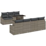 vidaXL 8-dijelni set vrtnog kauča s jastučićima siva PE ratan | shoptok.hr