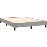 vidaXL Krevet s oprugama i madracem svjetlosivi 140x190 cm baršunasti | shoptok.hr