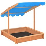  Pješčanik od jelovine s podesivim krovom 115 x 115 x 115 cm | Eponuda.com