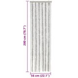  Zastor protiv muha svjetlosivi i bijeli 56x200 cm od šenila | shoptok.hr