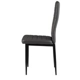  Set od 4 stolice za dnevni boravak i blagovaonicu s eko kožom, ergonomskim naslonom, siva | shoptok.hr