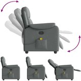 vidaXL Masažni naslonjač od tkanine tamnosivi | shoptok.hr