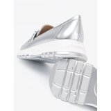 Shelvt Silver loafers with a decorative gold element | Shoptok.si