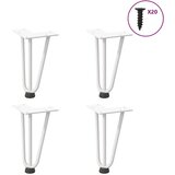 vidaXL noge za mizo za lase 4 kosi bela 20 cm trdno jeklo | Shoptok.si