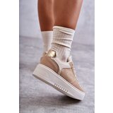 Boto Women's Low Sport Shoes On The Platform Beige Kyllie | Shoptok.si