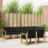 Set vanjskih sofa 8 kom. Bijela i crna Smeđa 306 x 128,5 x 73 cm | shoptok.hr