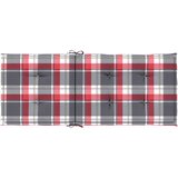  Jastuci za stolice 6 kom crveni karirani 120x50x3 cm od tkanine | Eponuda.ba