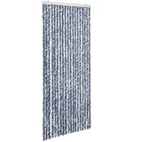 Furnova Zavesa proti mrčesu modra in bela 56x200 cm šenilja, (21918338) | Shoptok.si