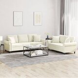  2-dijelni set sofa s jastucima krem baršunasti | shoptok.hr