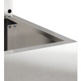 vidaXL Vrtno korito z dekorativno ploščo Srebrna 32 x 140 cm | Shoptok.si