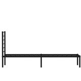  Metalni okvir za krevet s uzglavljem crni 80x200 cm | Eponuda.com