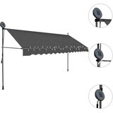 Tenda na ručno uvlačenje s LED svjetlima 350 cm antracit | Eponuda.com