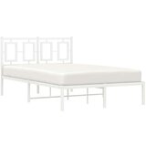 vidaXL Metalni okvir za krevet s uzglavljem bijeli 120 x 190 cm | shoptok.hr