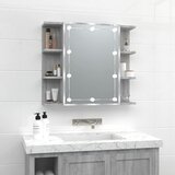 vidaXL Ormarić s ogledalom LED boja hrasta sonome 70 x 16,5 x 60 cm | shoptok.hr